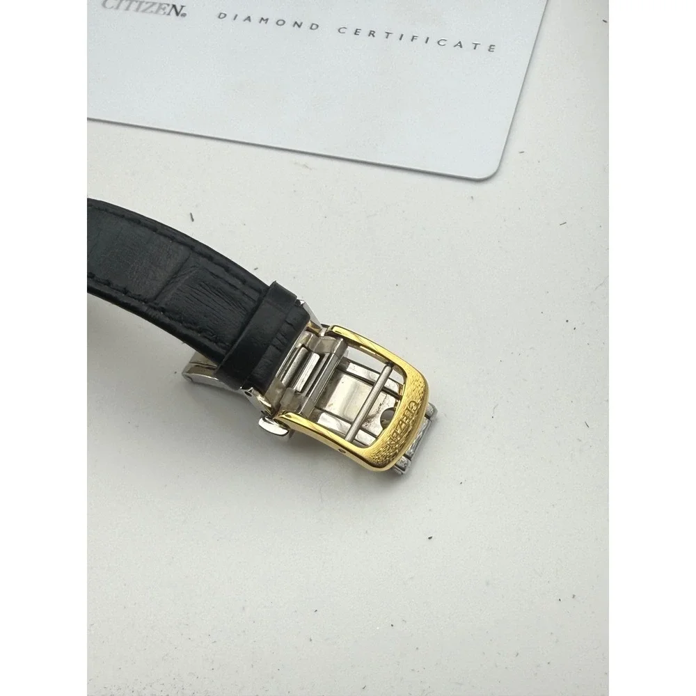 Citizen Sunrise Eco-Drive Diamond Gold Tone Watch EM0322-02Y Mother of Pearl